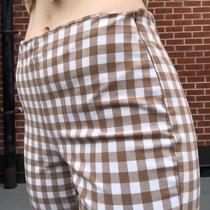 Brown Plaid Pants